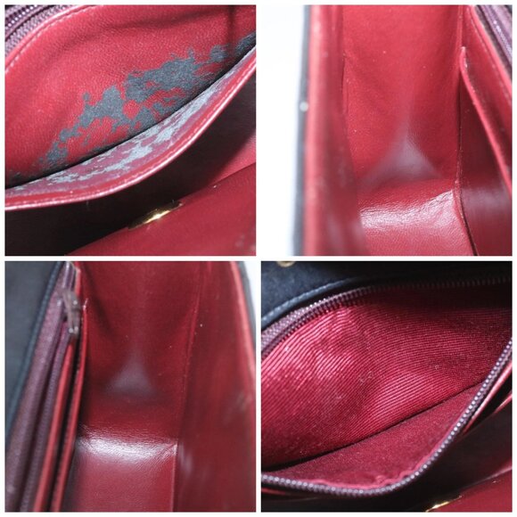 CHANEL Mini Matelasse Chain Flap Shoulder Bag Lamb Skin Black Gold Auth 28471AM - Picture 16 of 16